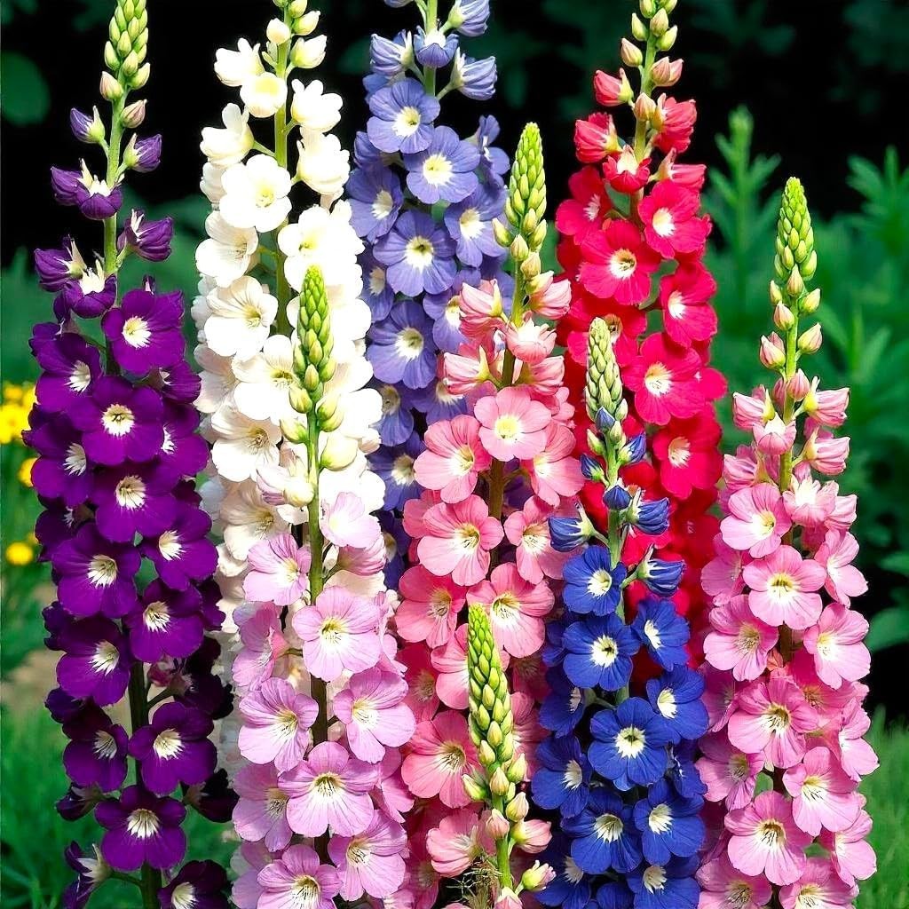 Larkspur Flower Seeds, 110pcs Delphinium Consolida, Tall Annual Wildflowers, …