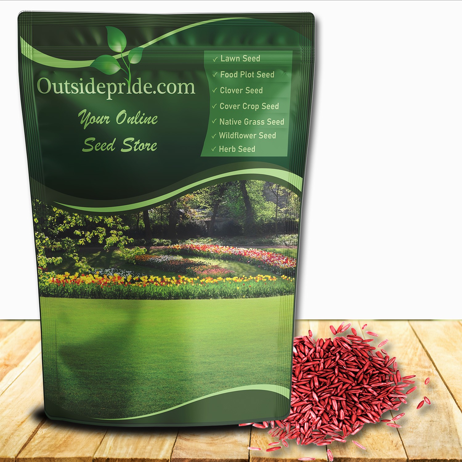 25 LBS – OptiGrowth Coated Creeping Red Fescue Grass Seed For Shade