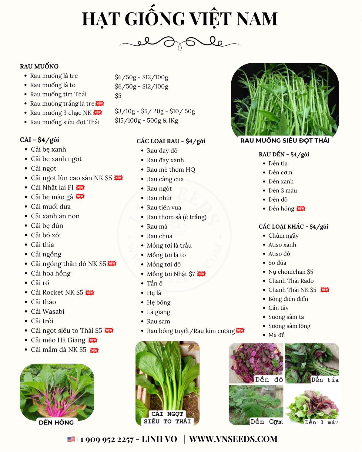1KG Thai Water Spinach Seeds-Rau Muong Sieu Dot Thai, Kangkong Ongchoy-US Seller
