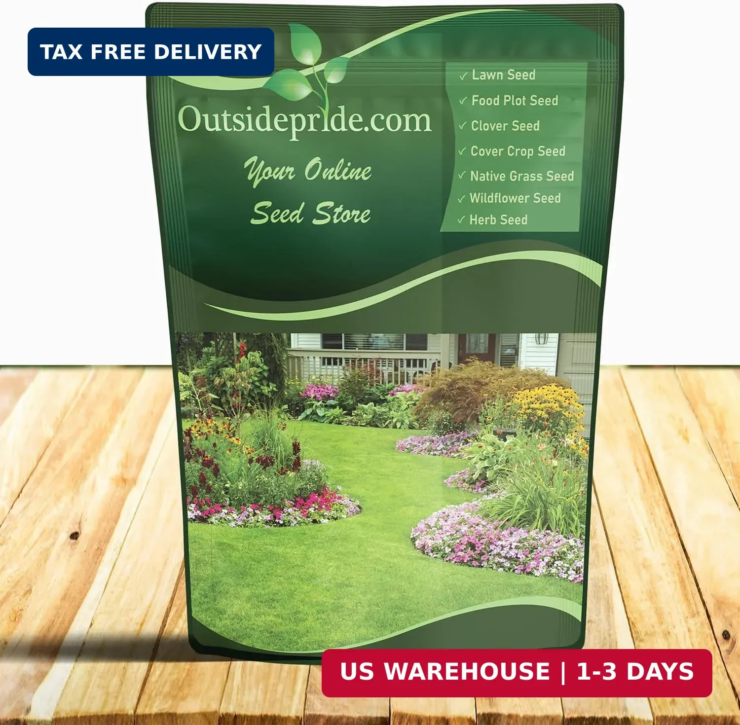 Outsidepride SPF-30 Hybrid Bluegrass Seeds – 5 lbs. Heat & Drought Tolerant, Tex