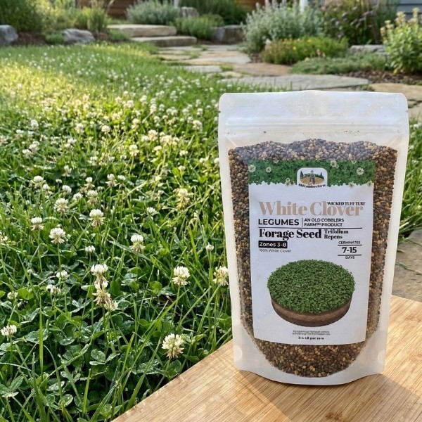 Old Cobblers Farm™ Wicked Tuff Turf White Clover (Legumes) – Green Lawn Cover