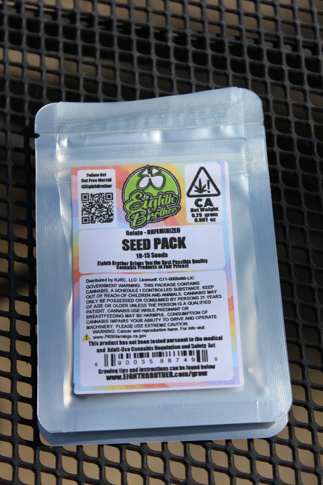 Eighth Brother “Gelato”- Unfeminized Seed Pack 10-15 seeds