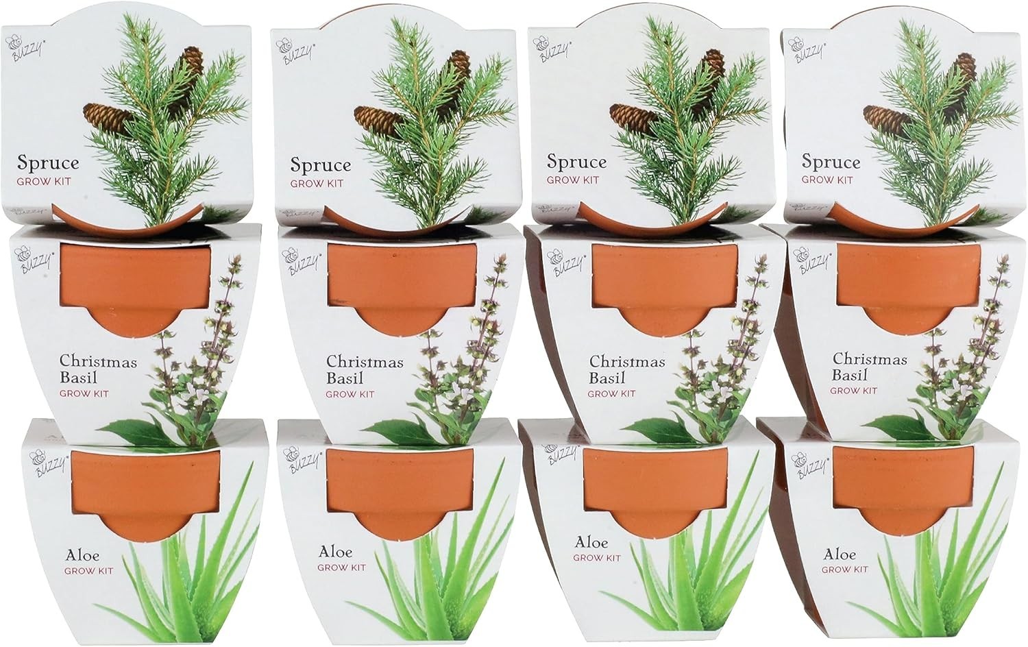 Seeds Radiant Collection Grow Kit 12-Pack – Mini Terracotta Pot Grow Set – Co…