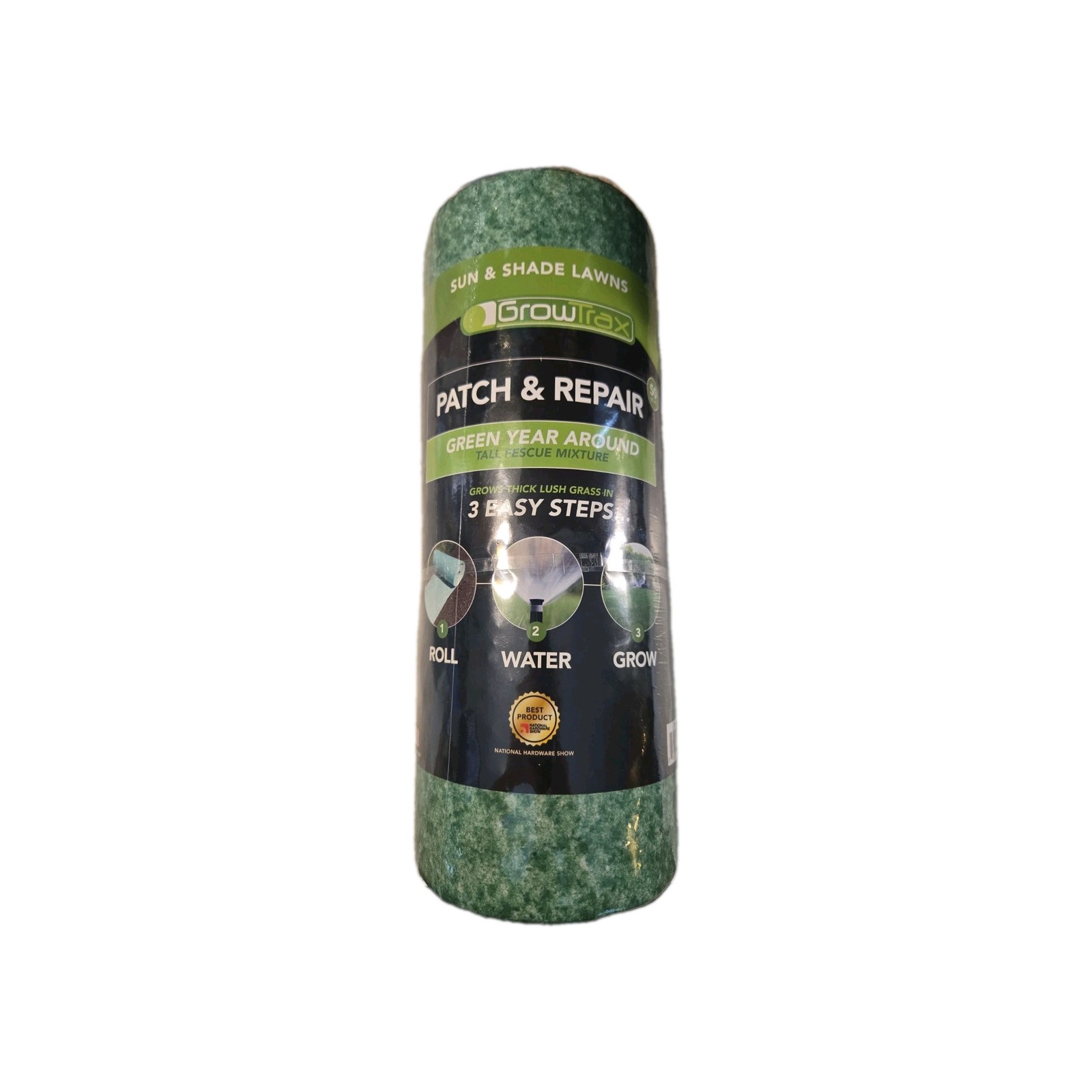 GrowTrax Sun & Shade Grass Seed Mat 50 Sq Ft Lawn Repair Roll Tall Fescue Mix