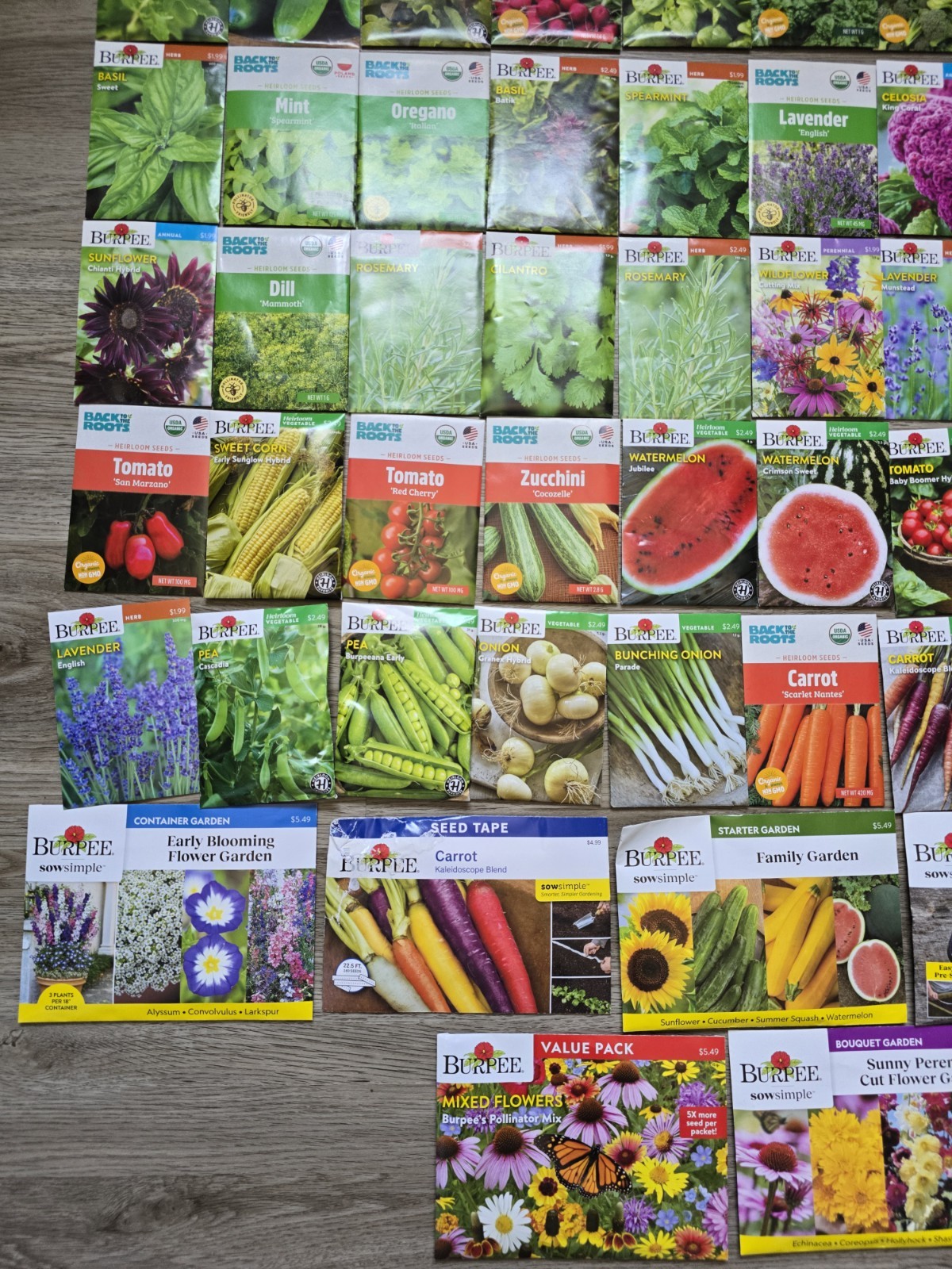Lot 1 Of 108 seeds Vegetable, Flowers And Herb Seed Packets 2026 mix gardening.