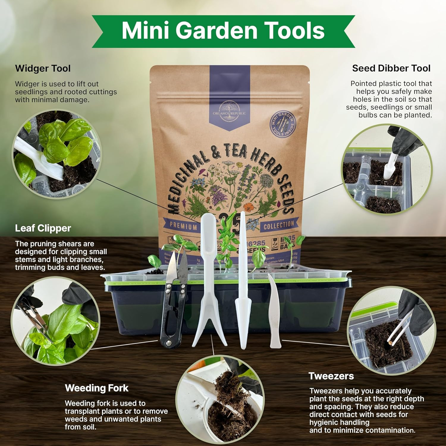 35 Medicinal & Tea Herb Seeds Variety Pack for Indoor & Outdoors. 16,335+ Non-Gm
