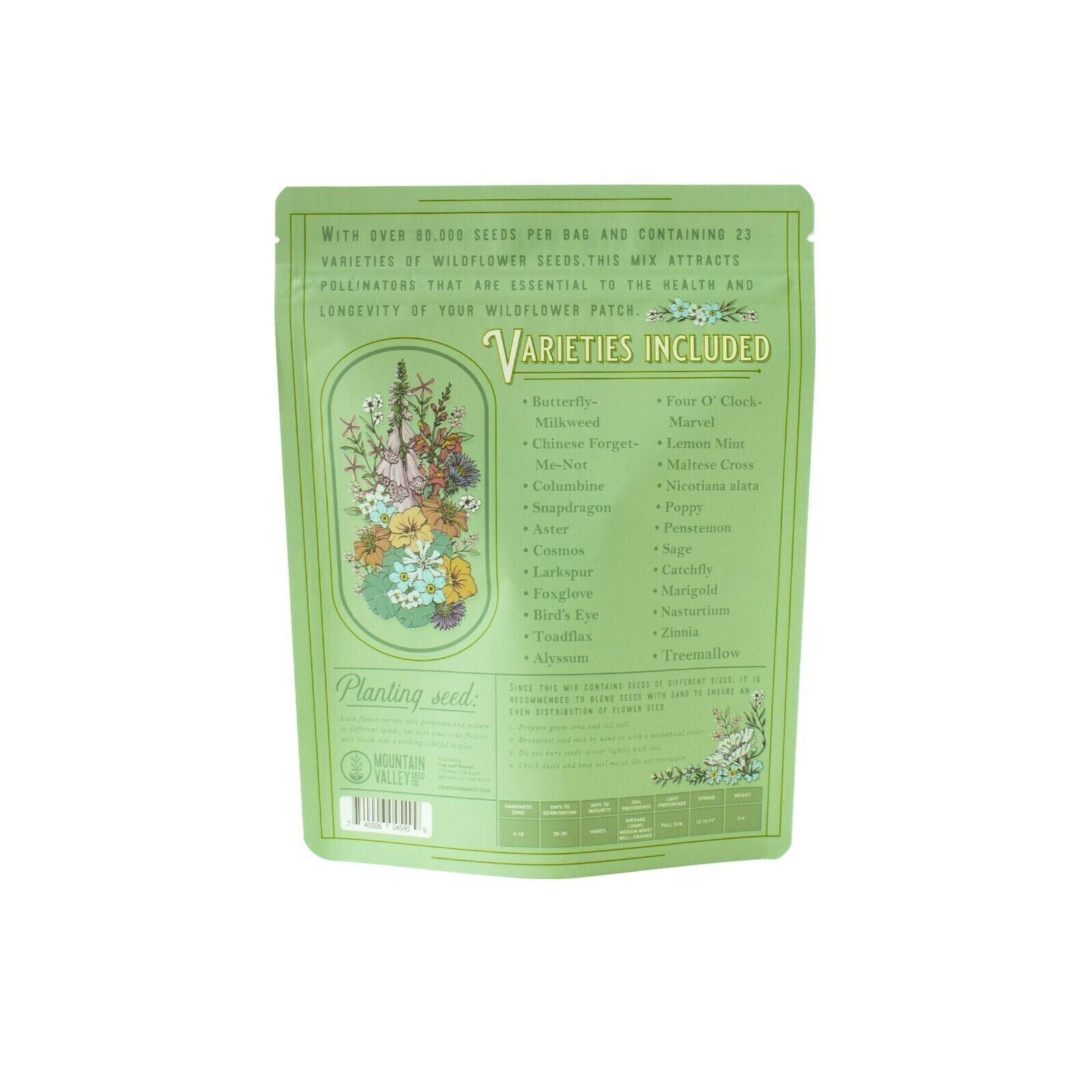 Mountain Valley Seeds (Package of 80000) Wildflower Hummingbird & Butterfly Mix