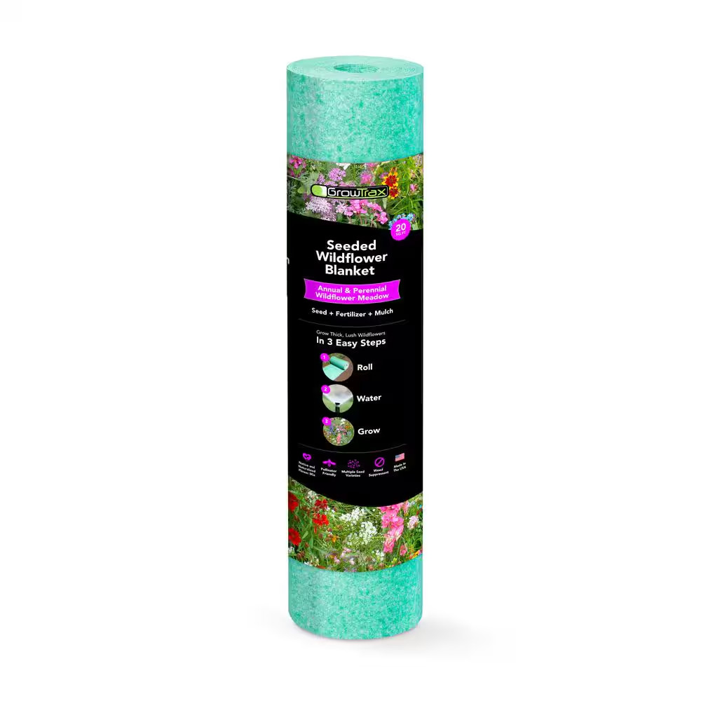 20 Sq. Ft. 3-In-1 Seeded Wildflower Blanket – Annual and Perennial