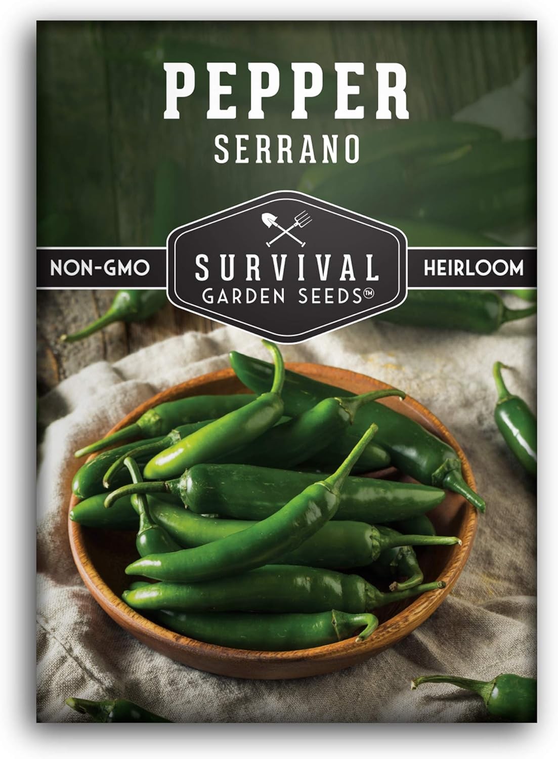 Mexican Serrano Pepper Seeds for Planting | Fresh Hot Chili & Green Hot Pepper S