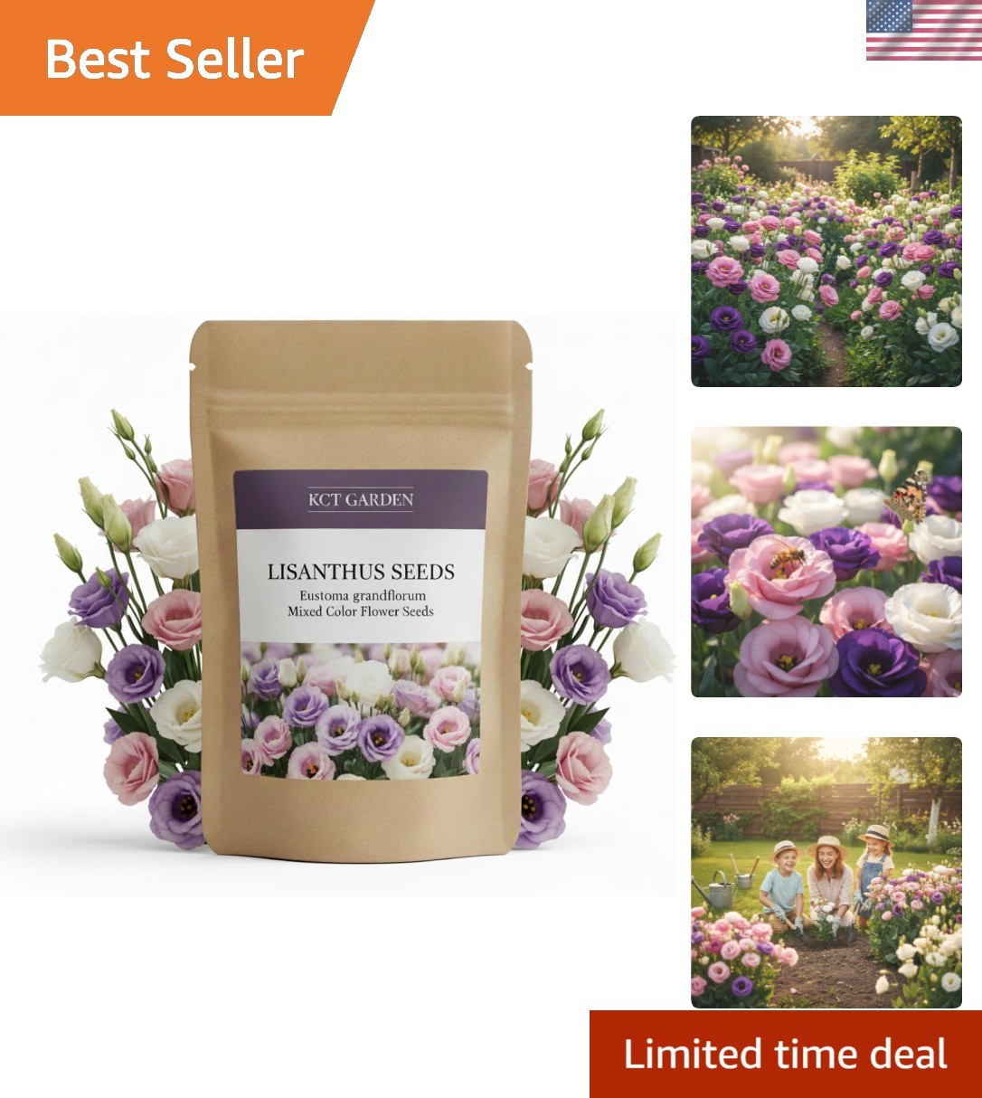 Vibrant 100 Lisianthus Seeds – Attract Pollinators & Enjoy Extended Bloom Times