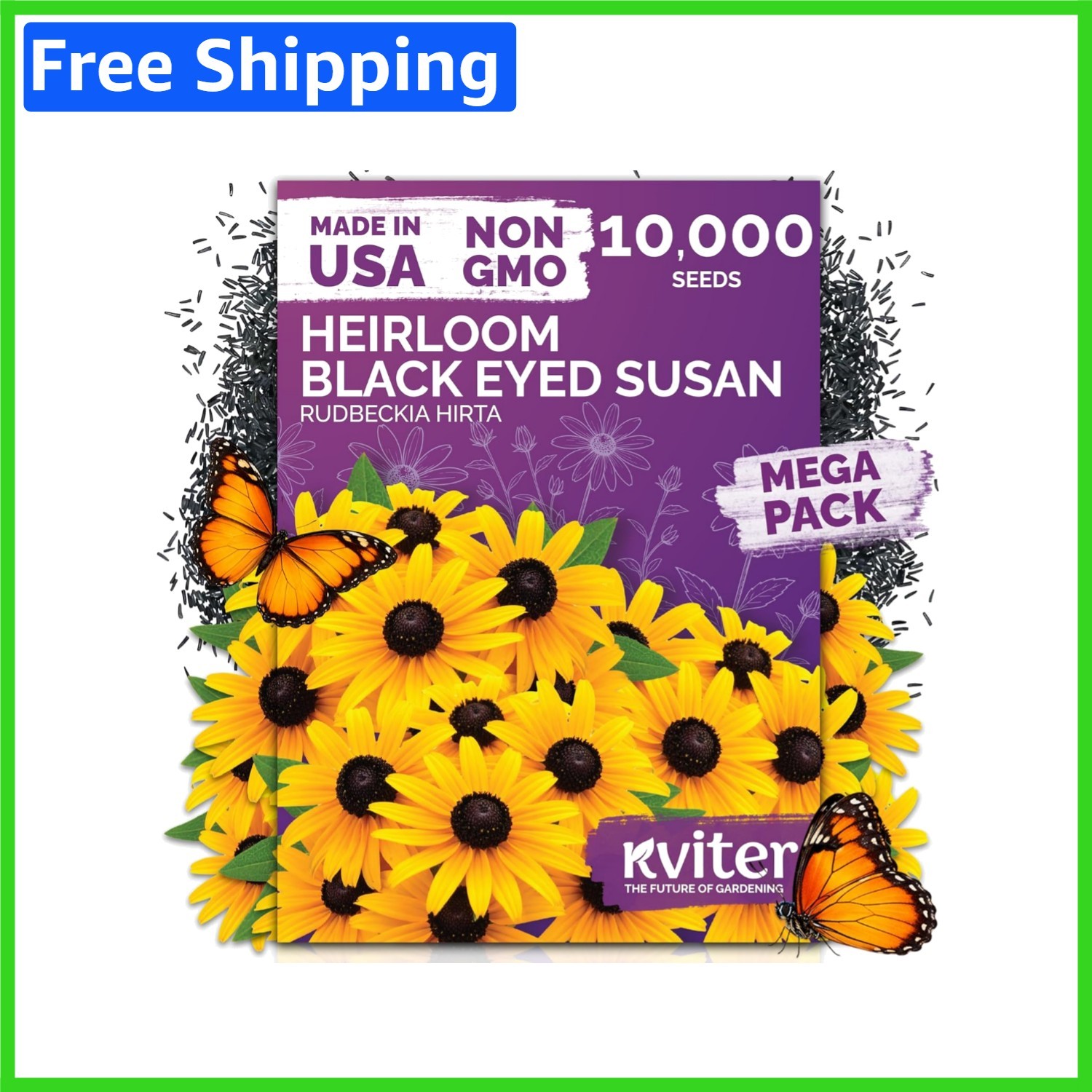 10,000 Black Eyed Susan Seeds – High Germination, Easy Care for Colorful Gardens