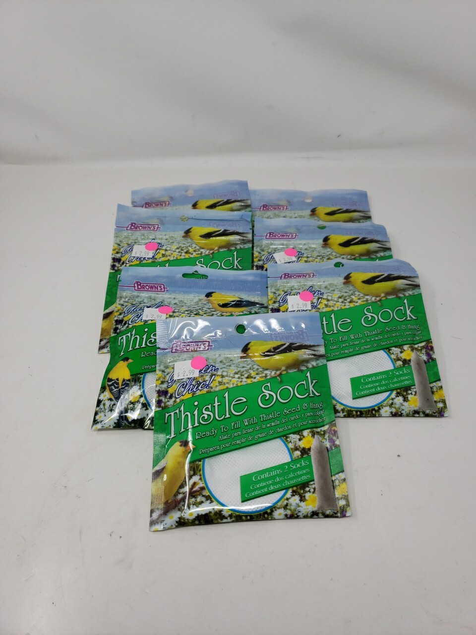 Lot Of 7 F.M. Brown’s Garden Chic Thistle Socks, 14 Total Socks