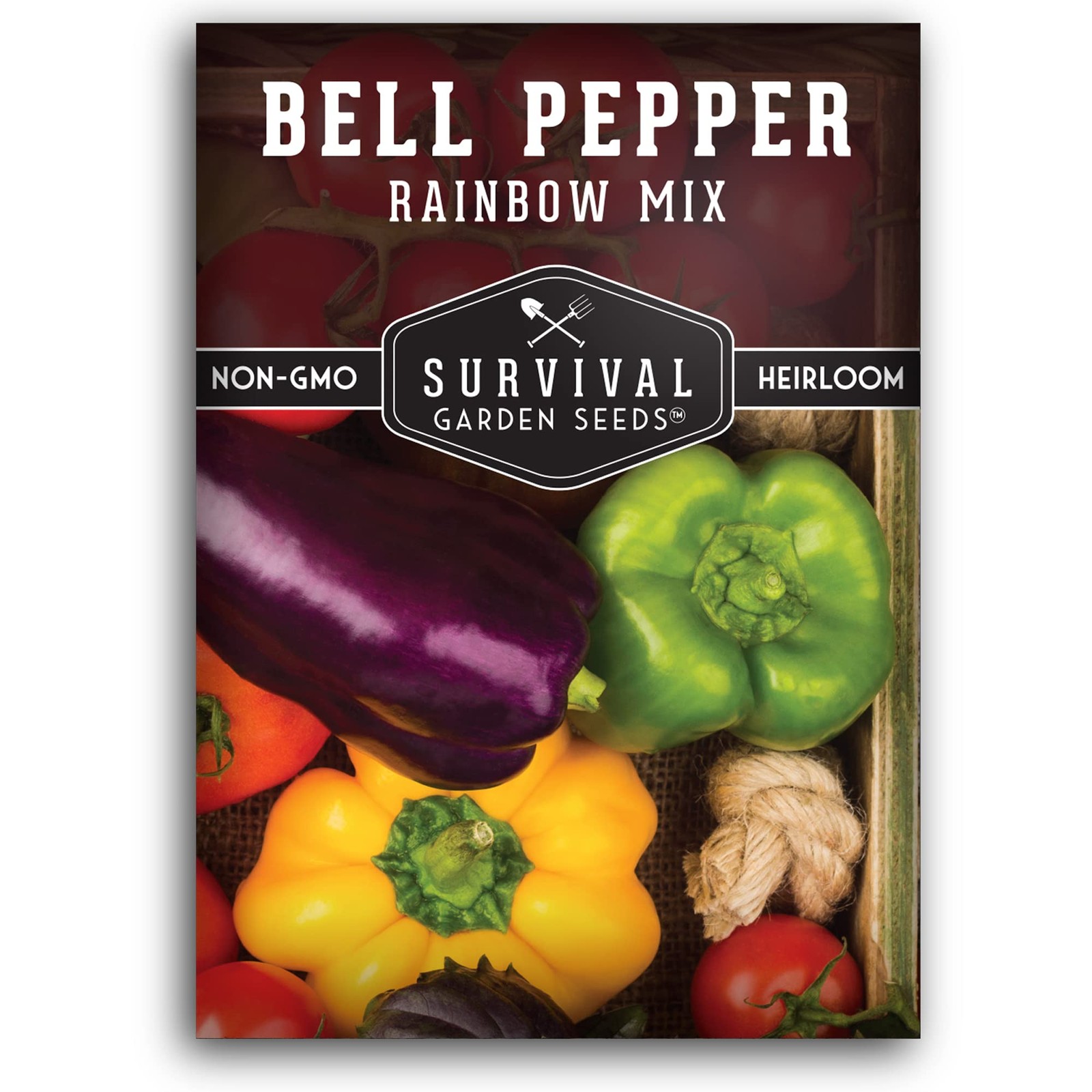 Bell Pepper Seeds – Rainbow Mix Multi Color Variety, High Yield Heirloom