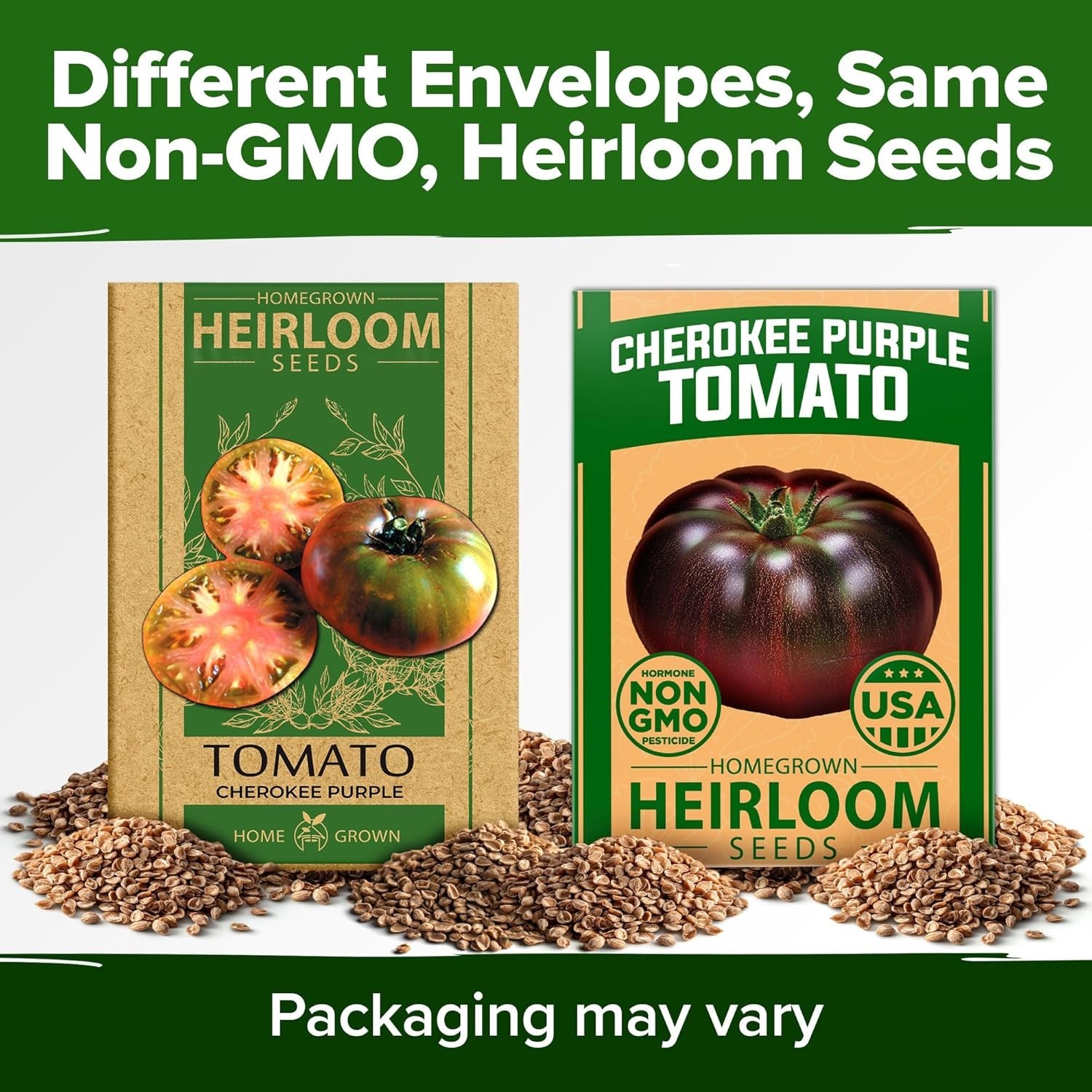 Cherokee Purple Tomato Seeds 106+ Heirloom Non-GMO Beefsteak Garden Seeds