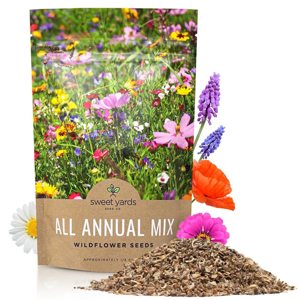 Bulk Wildflower Seeds Quick Blooming Mix 30,000 Open Pollinated Seeds