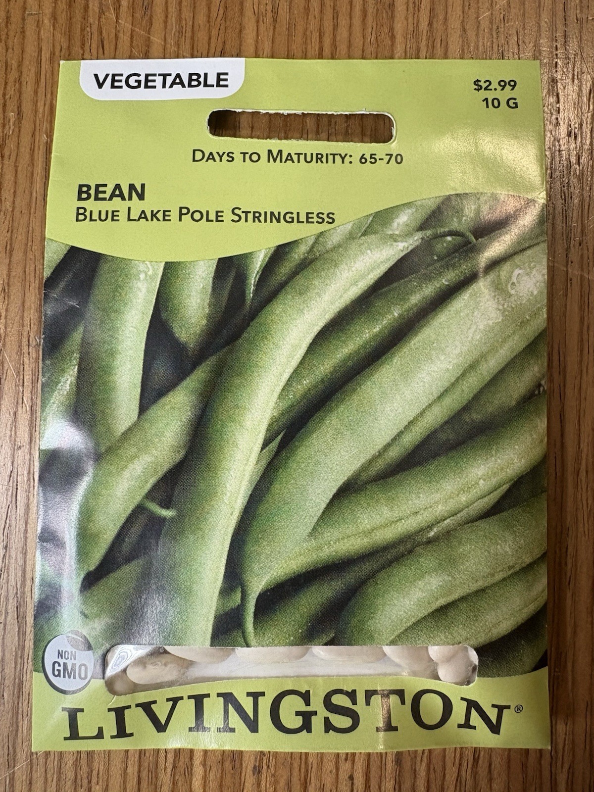 Livingston Seed Company Blue Lake Pole Stringless Non-GMO Bean Vegetable Seeds