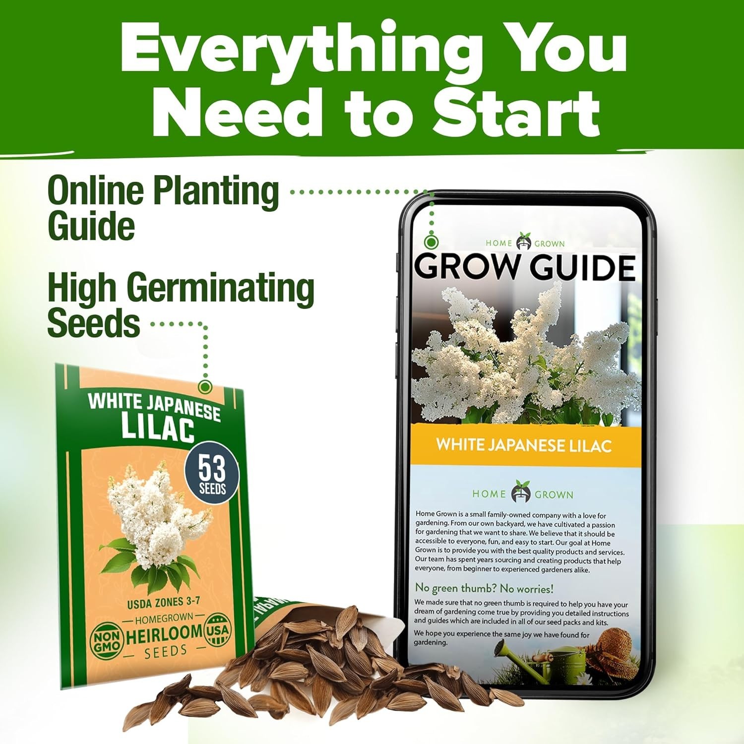 Pollinator-Friendly White Lilac Seeds | 53 Heirloom Tree Seeds for Landscaping