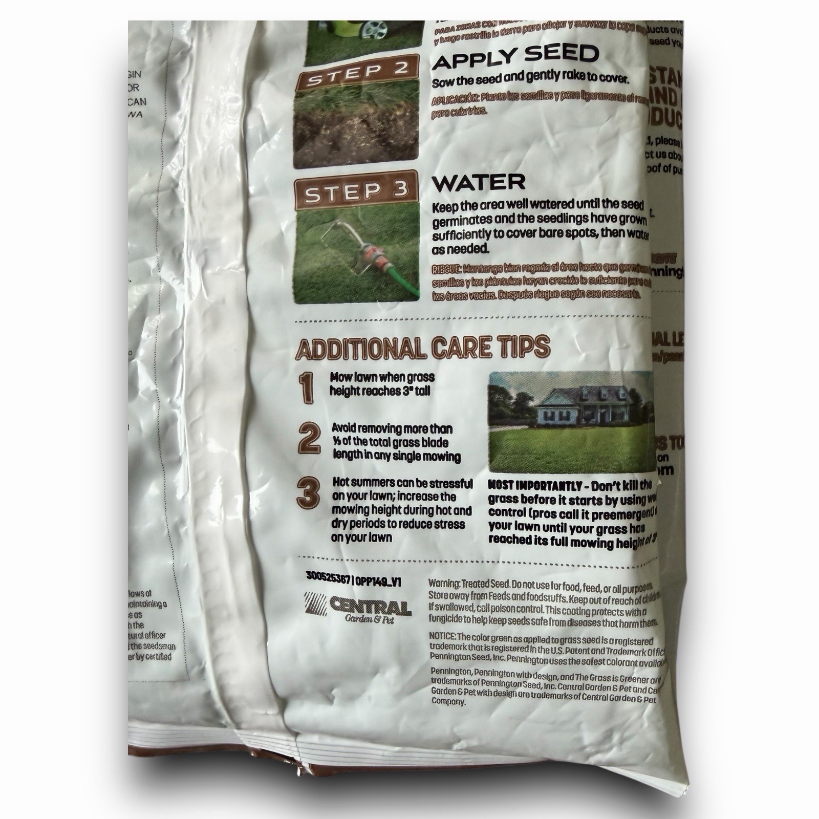 Pennington – Bare Spot Repair – Penkoted Grass Seed Mixture – 1 lb Bag 100sq. ft