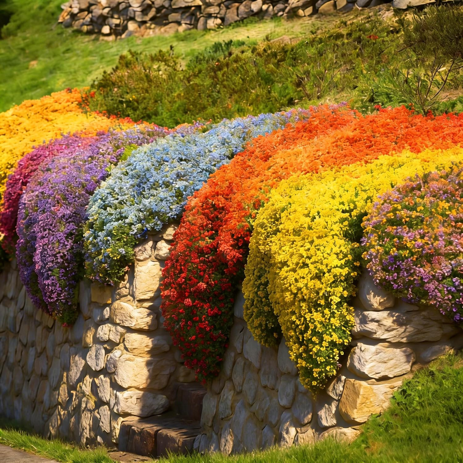 Mix Creeping Thyme Ground Cover Flower Seeds for Planting, 20000+Pcs Perennial C