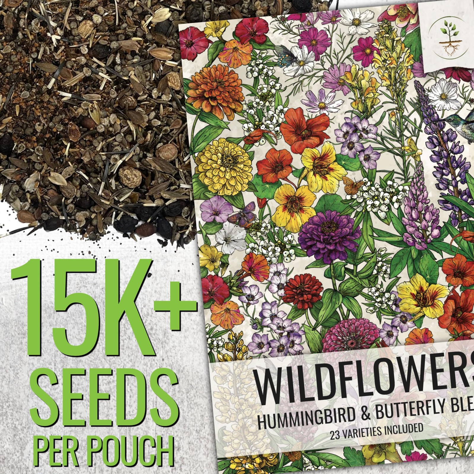 Flower Seeds Hummingbird and Butterfly Seed Mix 1 Ounce No Filler | 23 Variet…