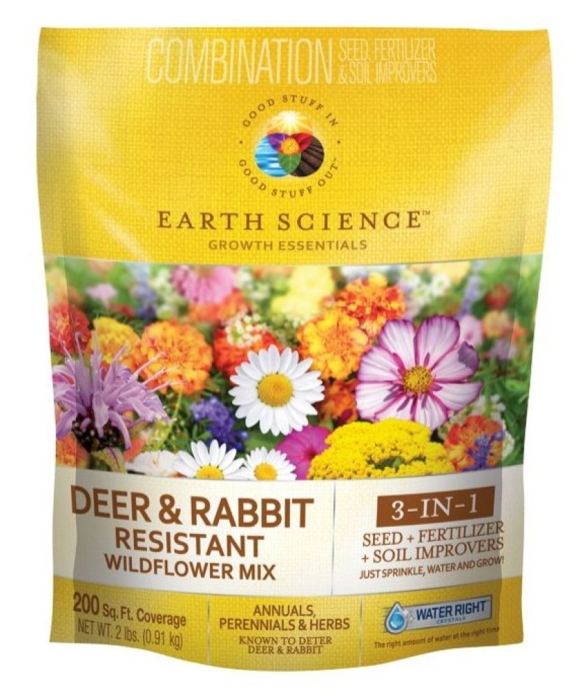Earth Science 12135-6 Deer and Rabbit Resistant Wildflower Mix 2 lb.