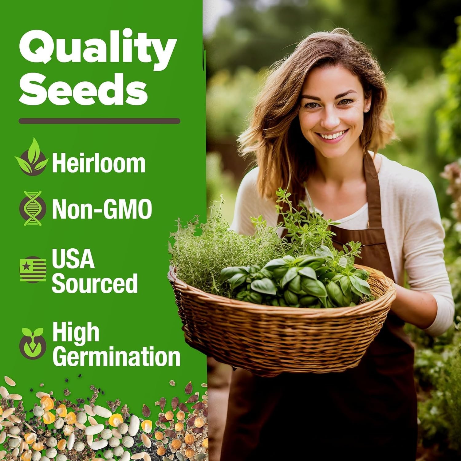 10 Herb Seed Variety Pack – 3,000+ Non-GMO Heirloom Seeds for Culinary Delights