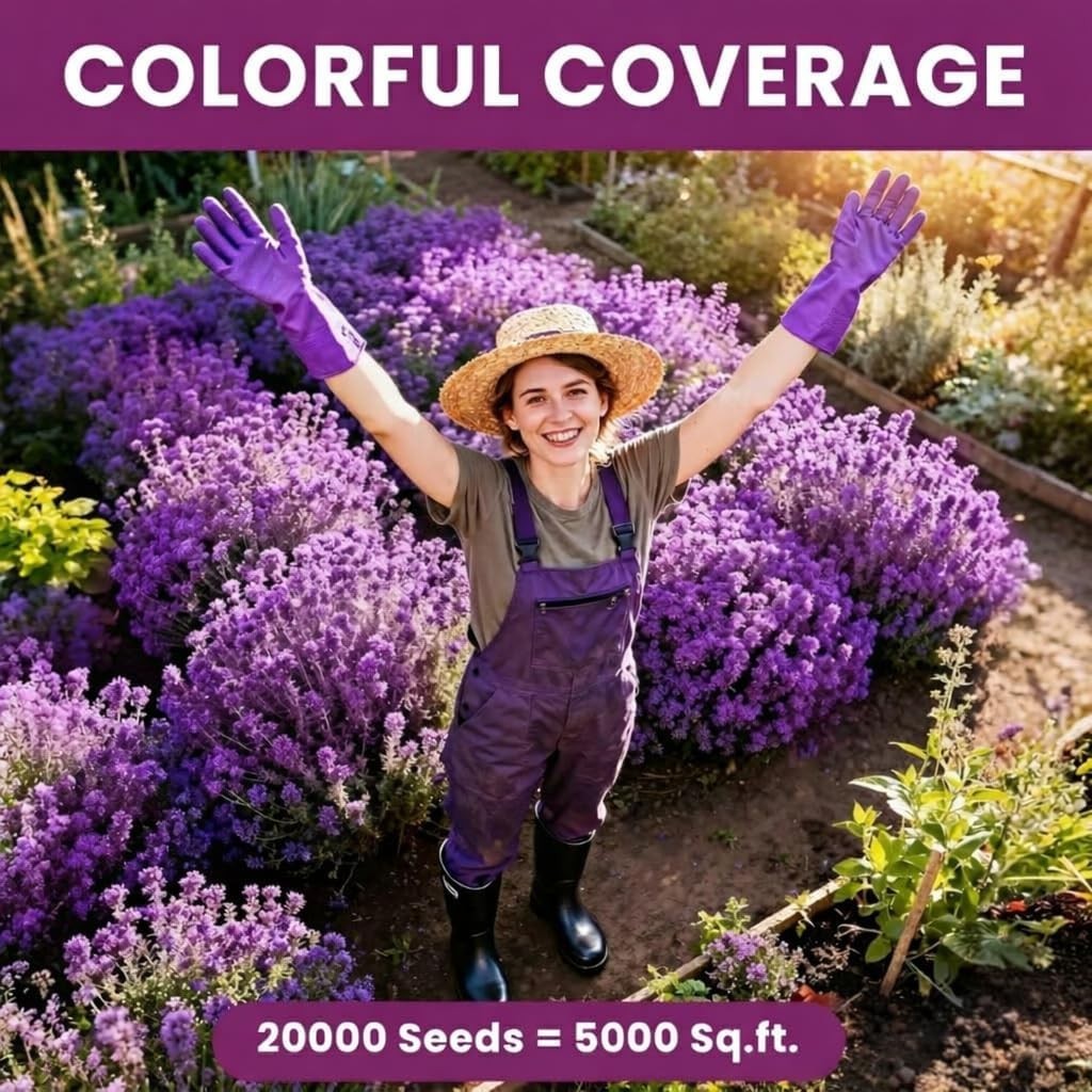 20000+ Heirloom Creeping Thyme Seeds – Fragrant Ground Cover for Gardens
