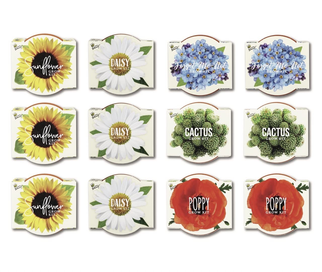 Seeds Mini Terracotta Pots 12-Pack with Plant Seeds, Poppy, Sunflower, Daisy,…