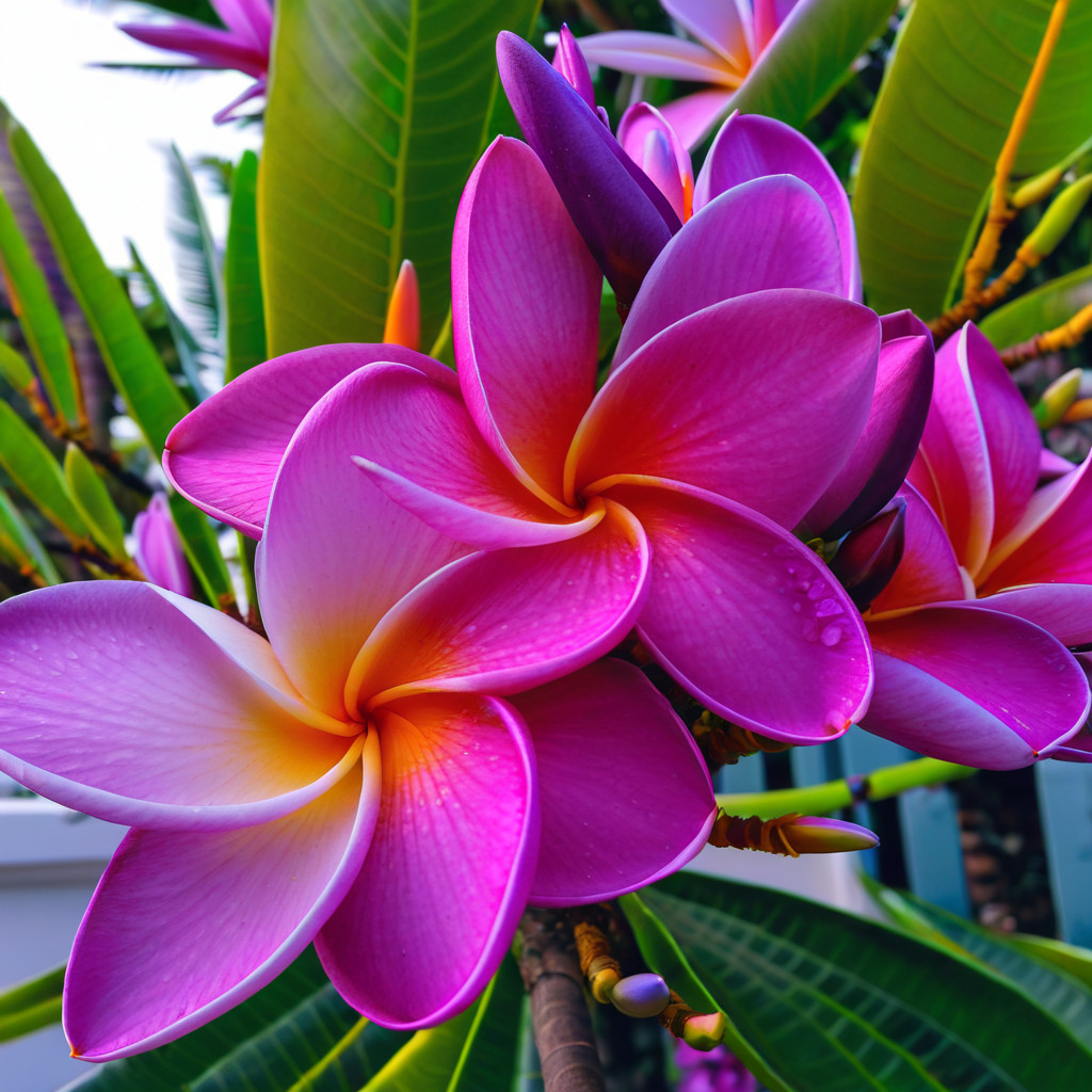 5 Purple White Plumeria Seeds Perennial Flowers Flower Frangipani US SELLER
