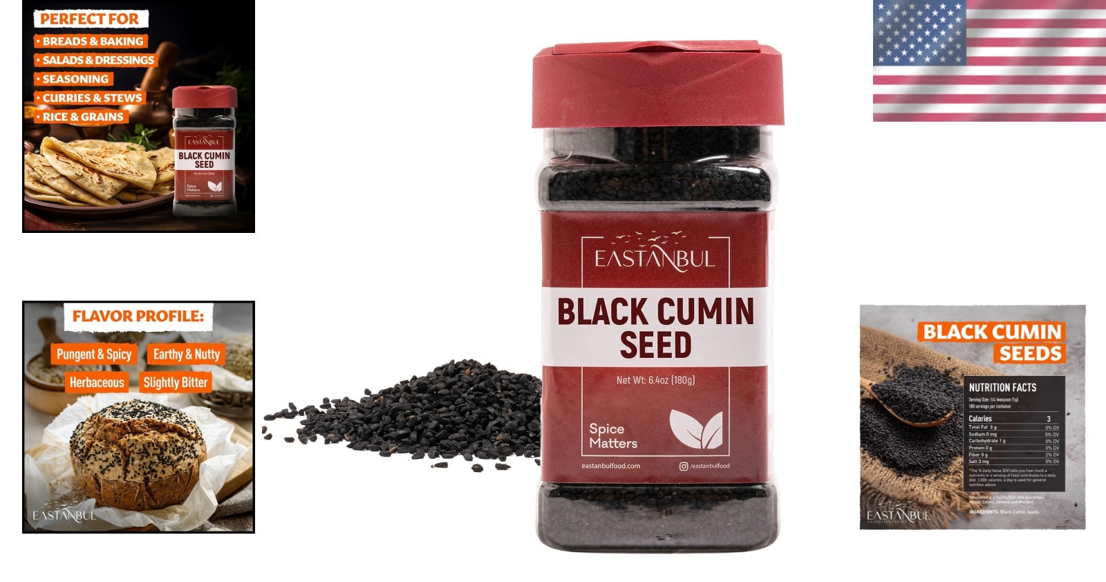 Flavorful 6.4 oz Nigella Sativa & Kalonji Seeds – Pure & Natural Spice Blend