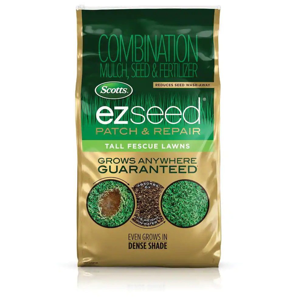EZ Seed Patch and Repair Tall Fescue Lawns, 10 Lbs., with Mulch, Grass Seed and