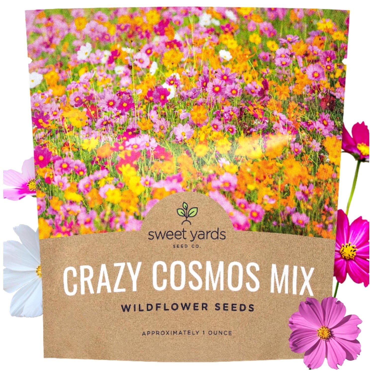 Cosmos Wildflower Seeds Mix – Bulk 1oz Packet