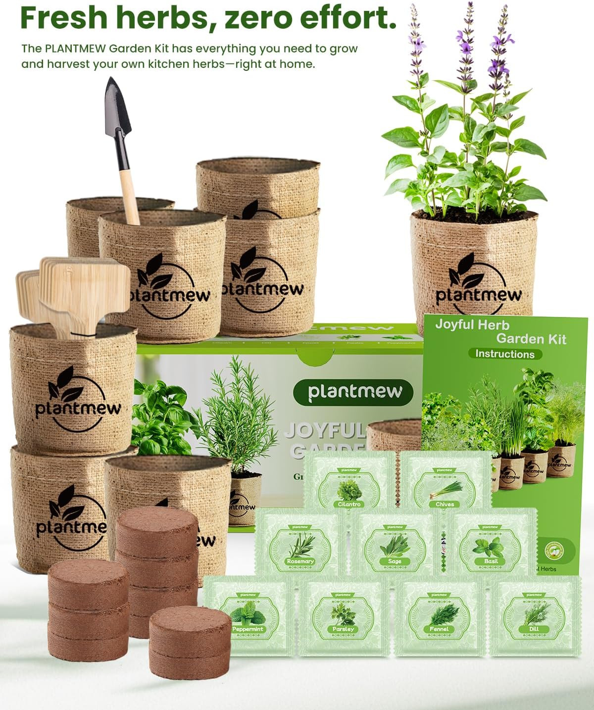 Gift for Women, Mom, Her – 9 Herb Indoor Window Garden Kit | Complete Herb Seeds