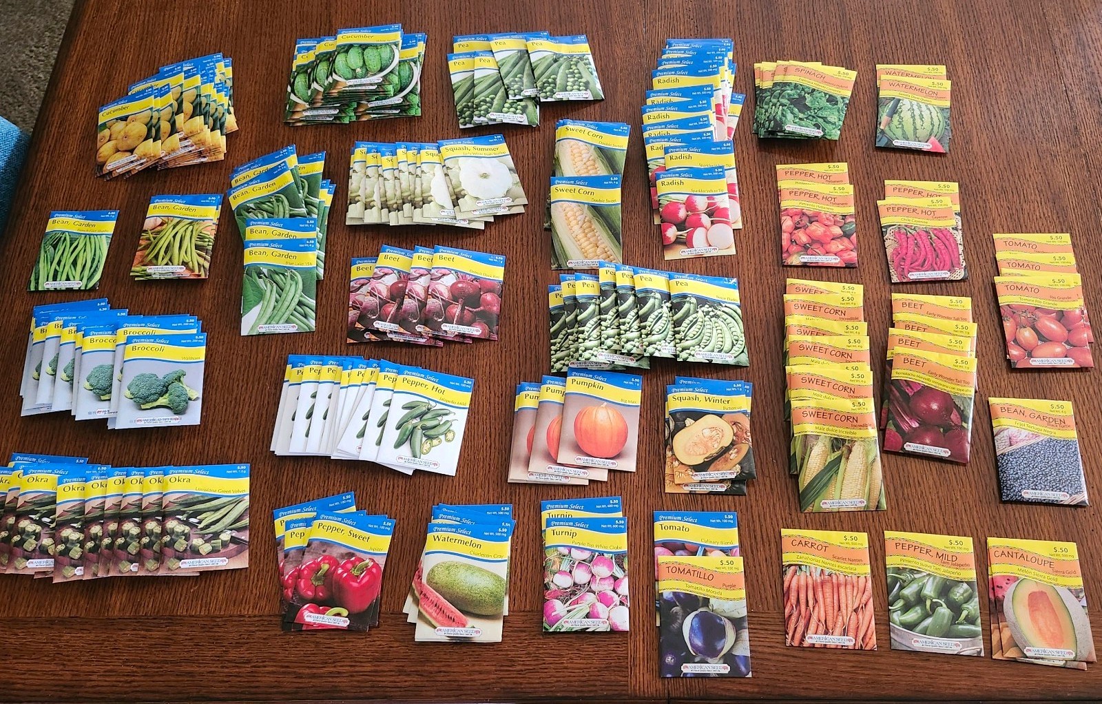 Lot Of 118 Vegetable Seeds Variety Packets American Seed Corn Radish Peas +++