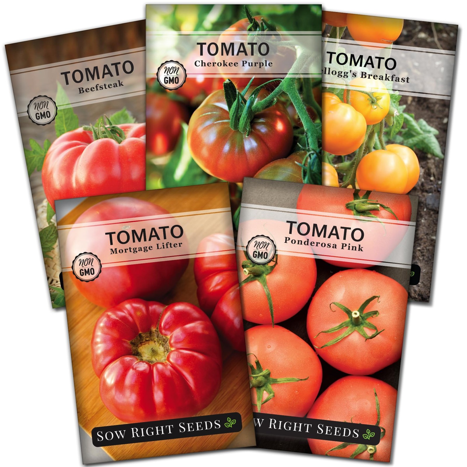 Sow Right Seeds – Beefsteak Style Tomato Seed Collection for Planting – Mix