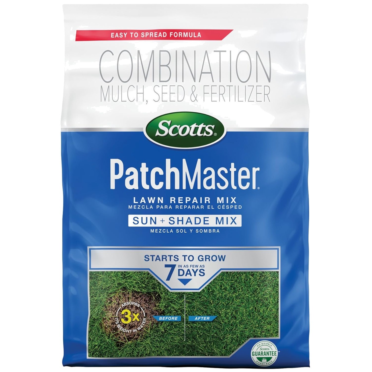 PatchMaster Lawn Repair Mix Sun & Shade – Quick Green Grass Solution, 4.75 lbs