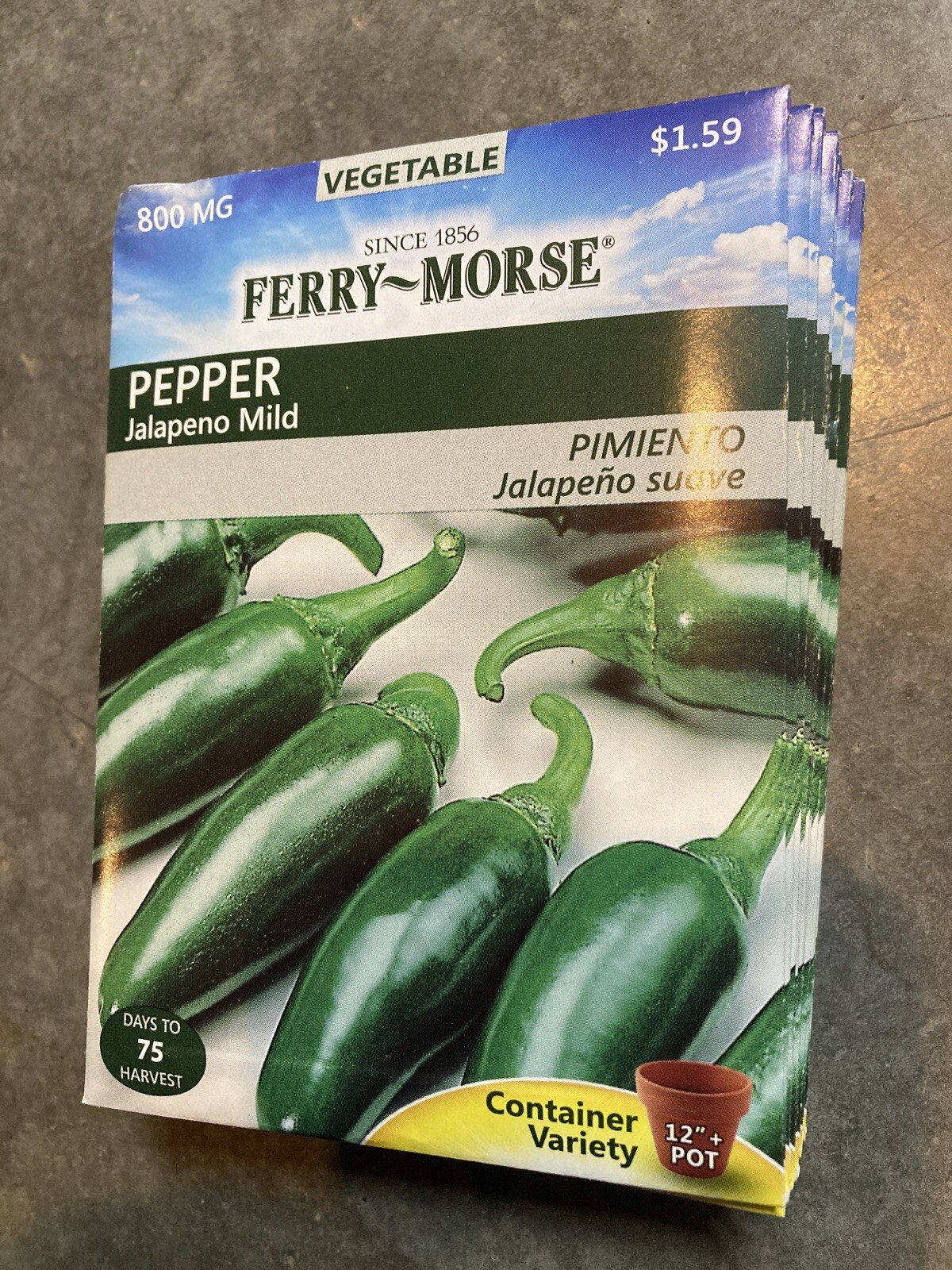 10 Ferry Morse Pepper Jalapeño Mild Seed Packs Vegetable Free Ship