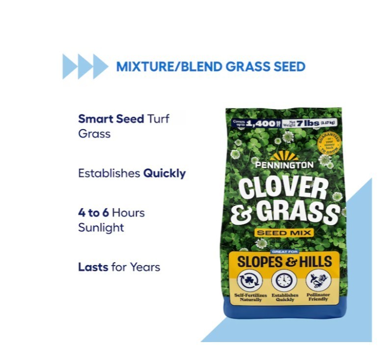 [FASH SALE] 2 Pack Pennington Clover Mixture Blend Grass Seed 7 lb Lawn Seed NEW