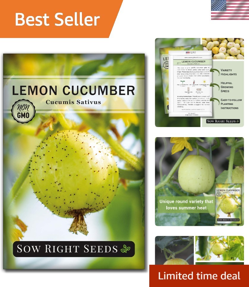 Lemon Cucumber Seeds – Non-GMO Heirloom Variety for Delicious Fresh Cucumbers