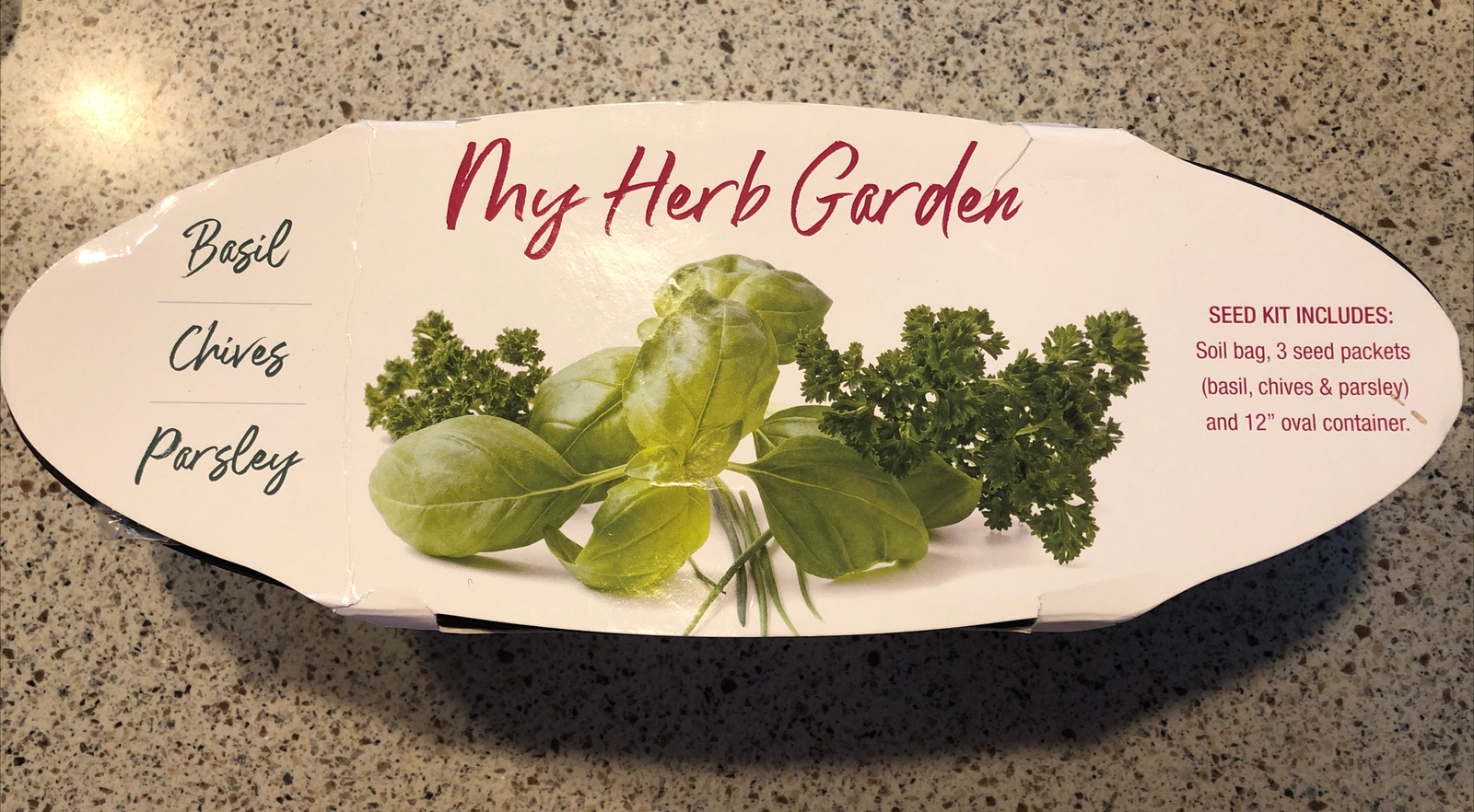 My Herb Garden Basil, Chives, Parsley Seed Planter Kit Kitchen Window Garden!