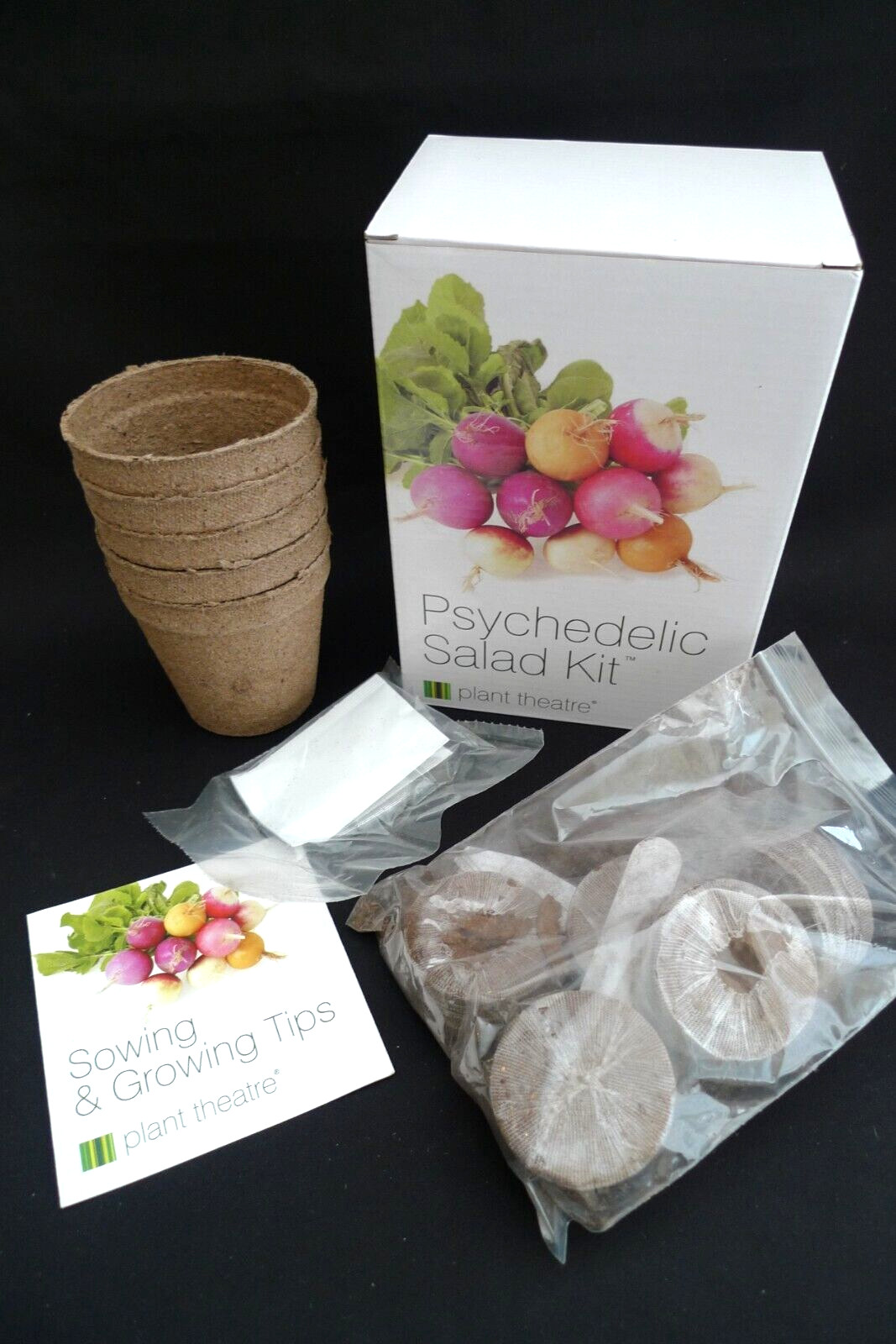 PLANT THEATER PSYCHEDELIC SALAD KIT GROWING 5 DIFFERENT VEG SEED NEW IN PACKAGE