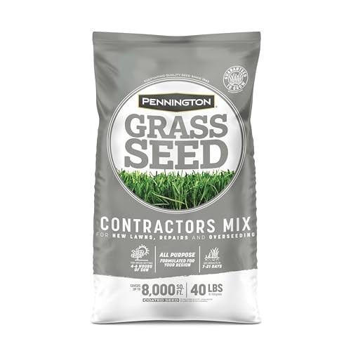 Grass Seed Mix Northern 40lb Fast Growing Lawn Repair 4000sqft Overseeding