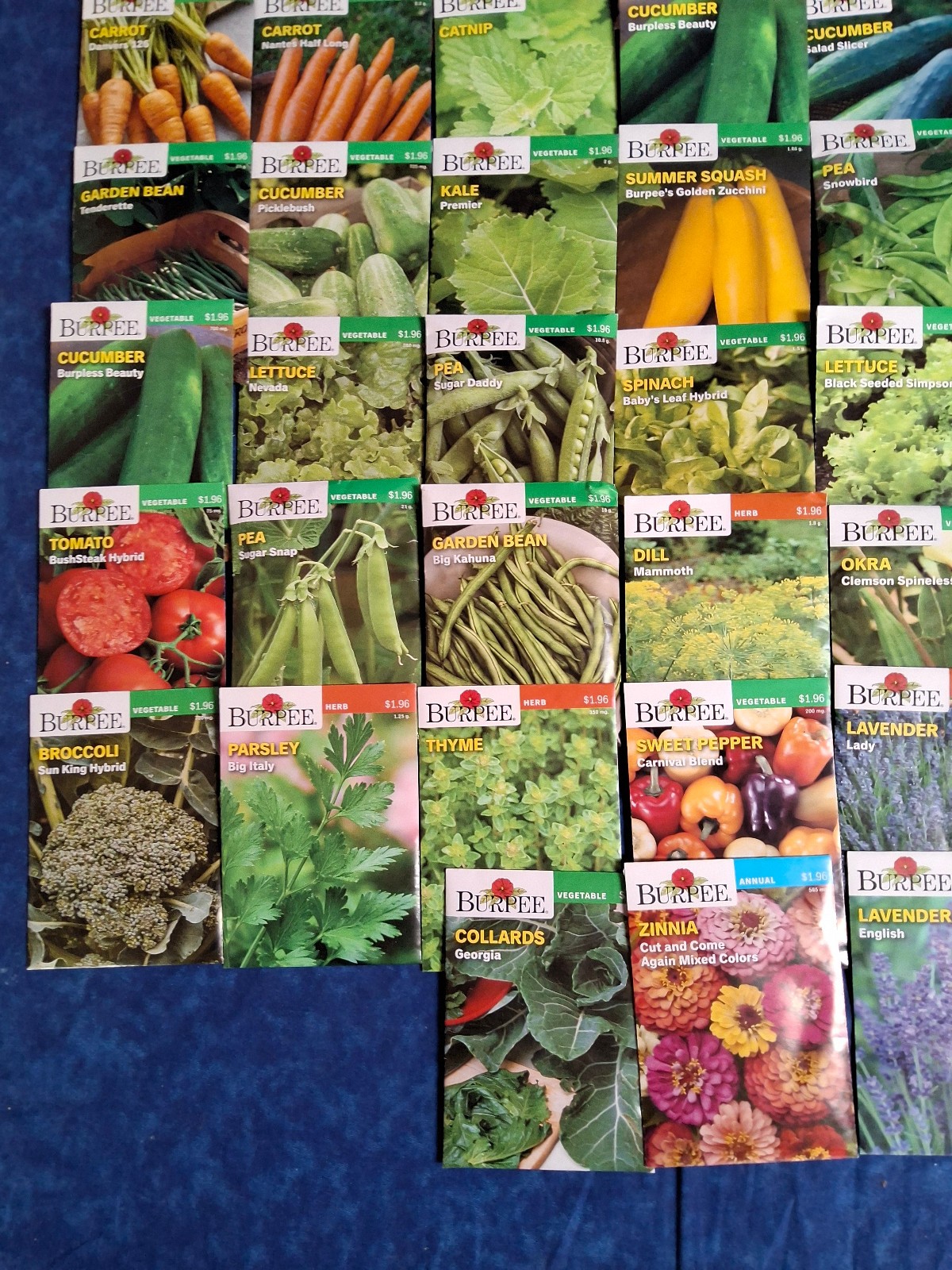 Mixed Lot of 52 Packs Burpee Vegetable Herb Flower Seeds – Dated 2025 – LOT SC
