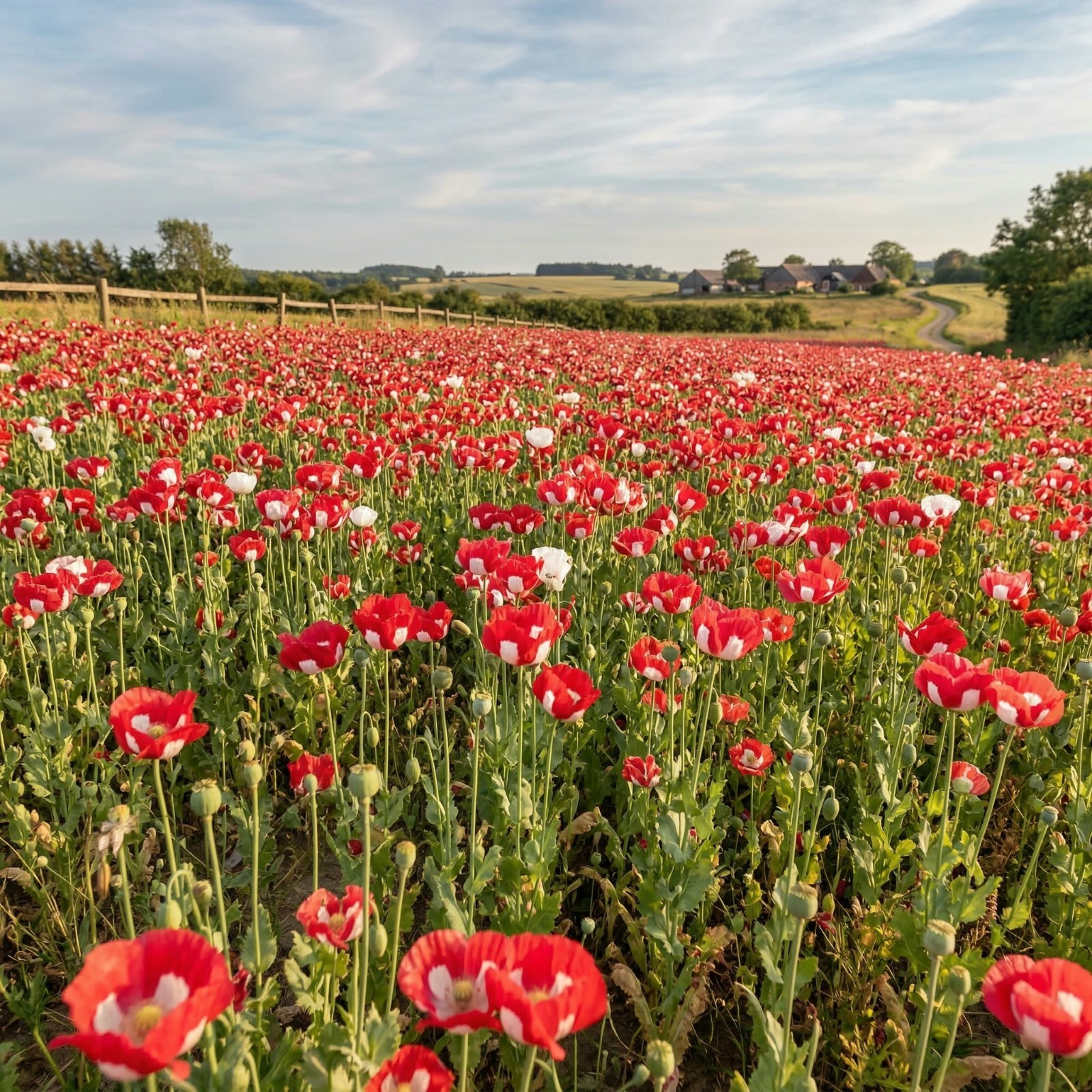 Landscaper’s Pack DANISH FLAG Poppy Red White Bulk Field Large Area 20000 Seeds!