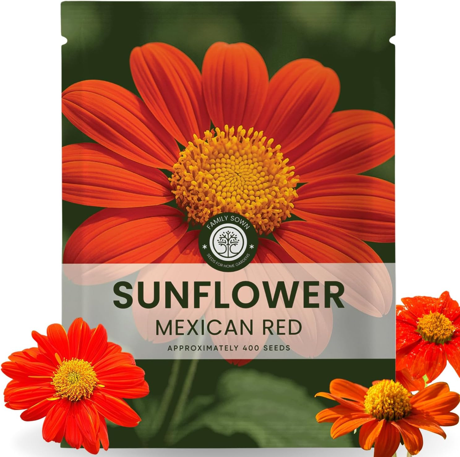 Mexican Sunflower (Red) – 400 Seeds for Planting – 5-Gram Pack – 2026 Growing Se