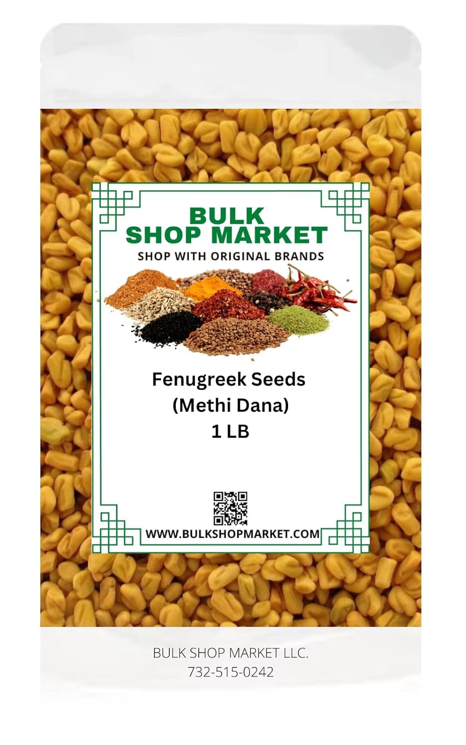 BulkShopMarket Fenugreek Seeds 1 LB – Whole Methi Seeds Fresh Premium Quality