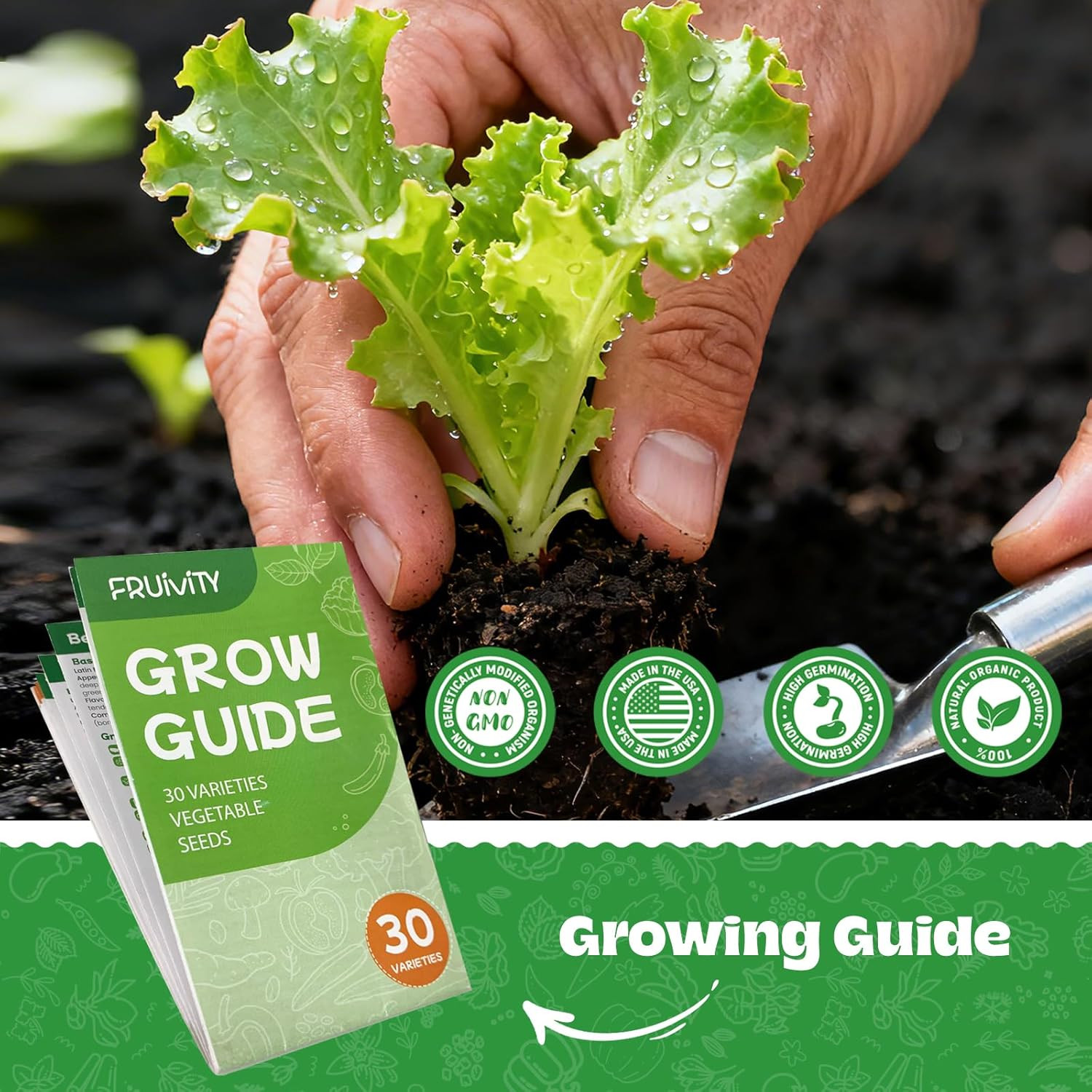 30 Heirloom Seeds Variety Pack – 18500+ Seeds for Planting Vegetables, Home Gard