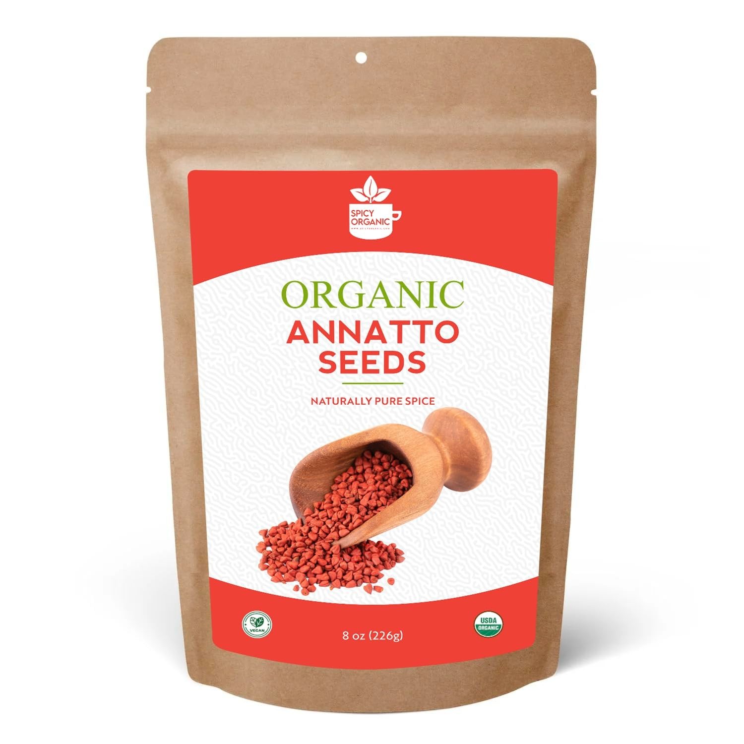 USDA Organic Annatto Seeds – 8 Oz Gourmet Achiote Spice for Culinary Creations