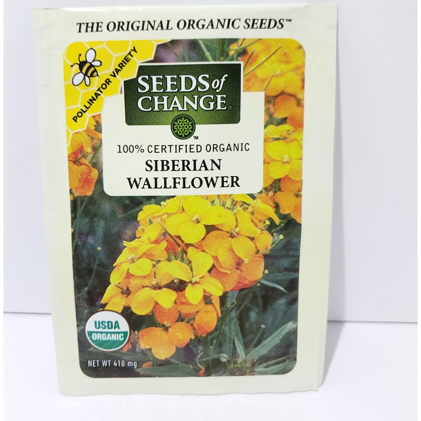 Seeds of Change Organic (2025) – 1 pk 410mg Siberian Wallflower Garden Seeds