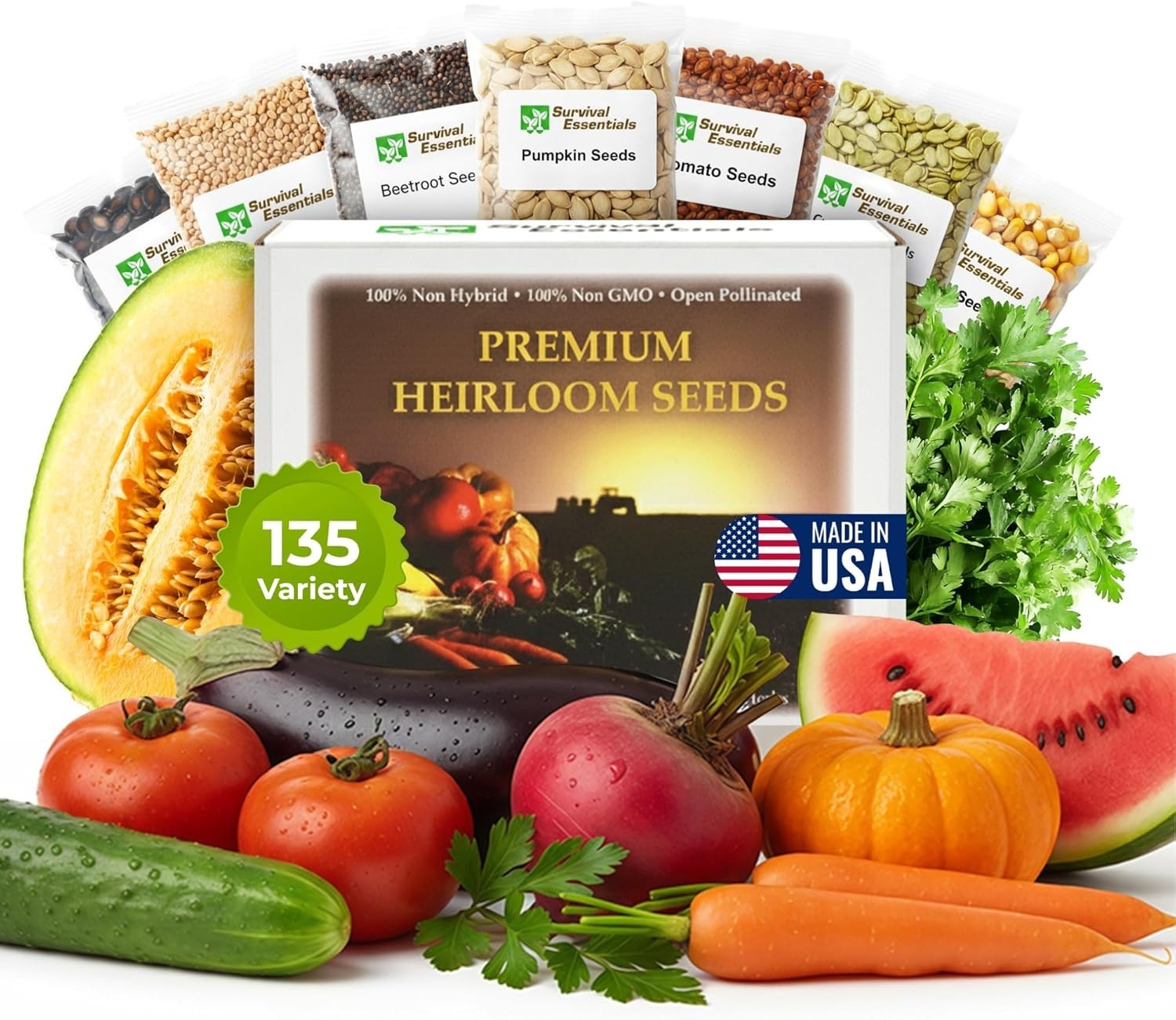 Seeds for Planting Vegetables and Fruits – Survival Essentials 135 Variety Seed